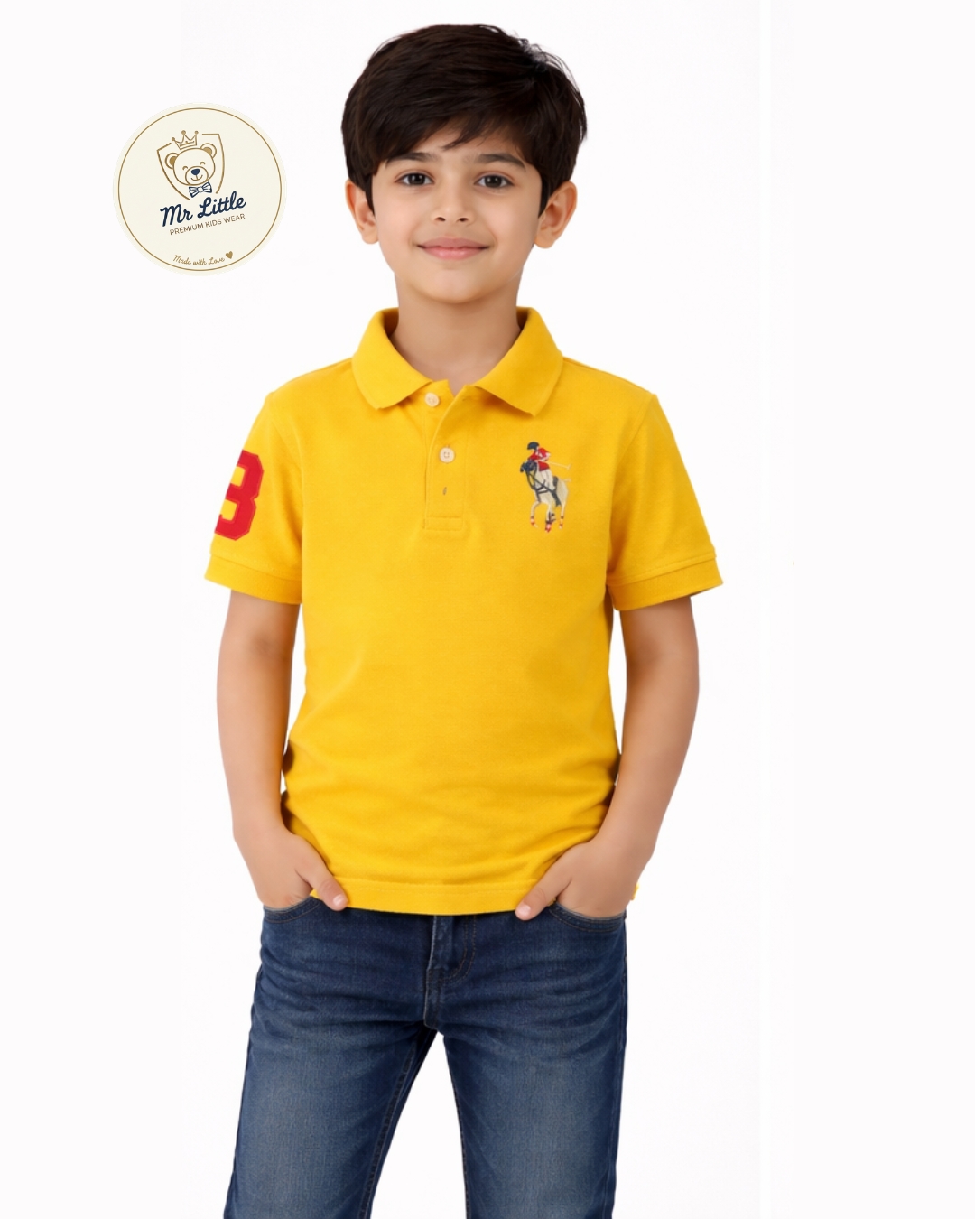 Mr Little Classic Polo – Yellow Rider Edition