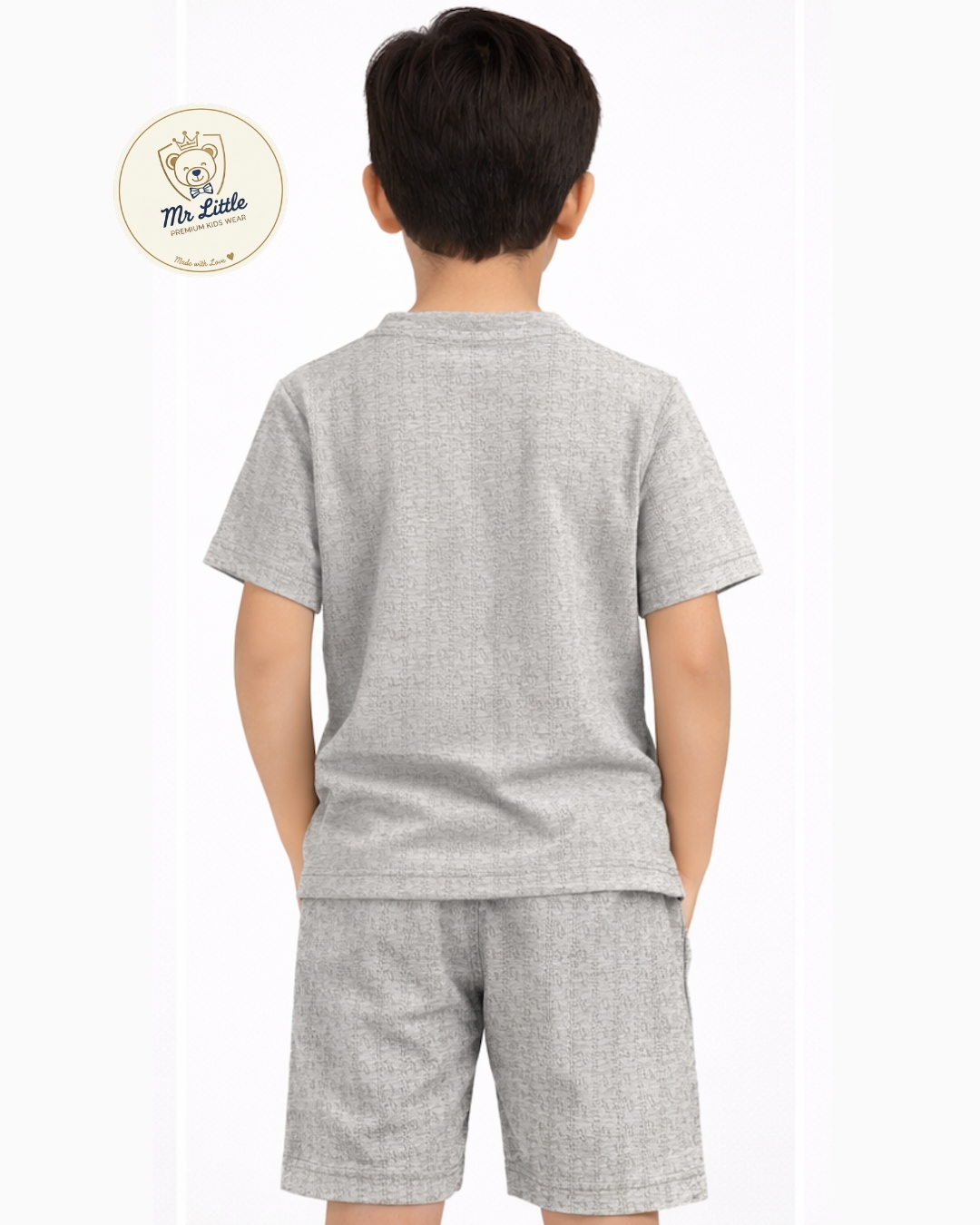 Classic Grey Kids Knicker Shirt Suit - View 2