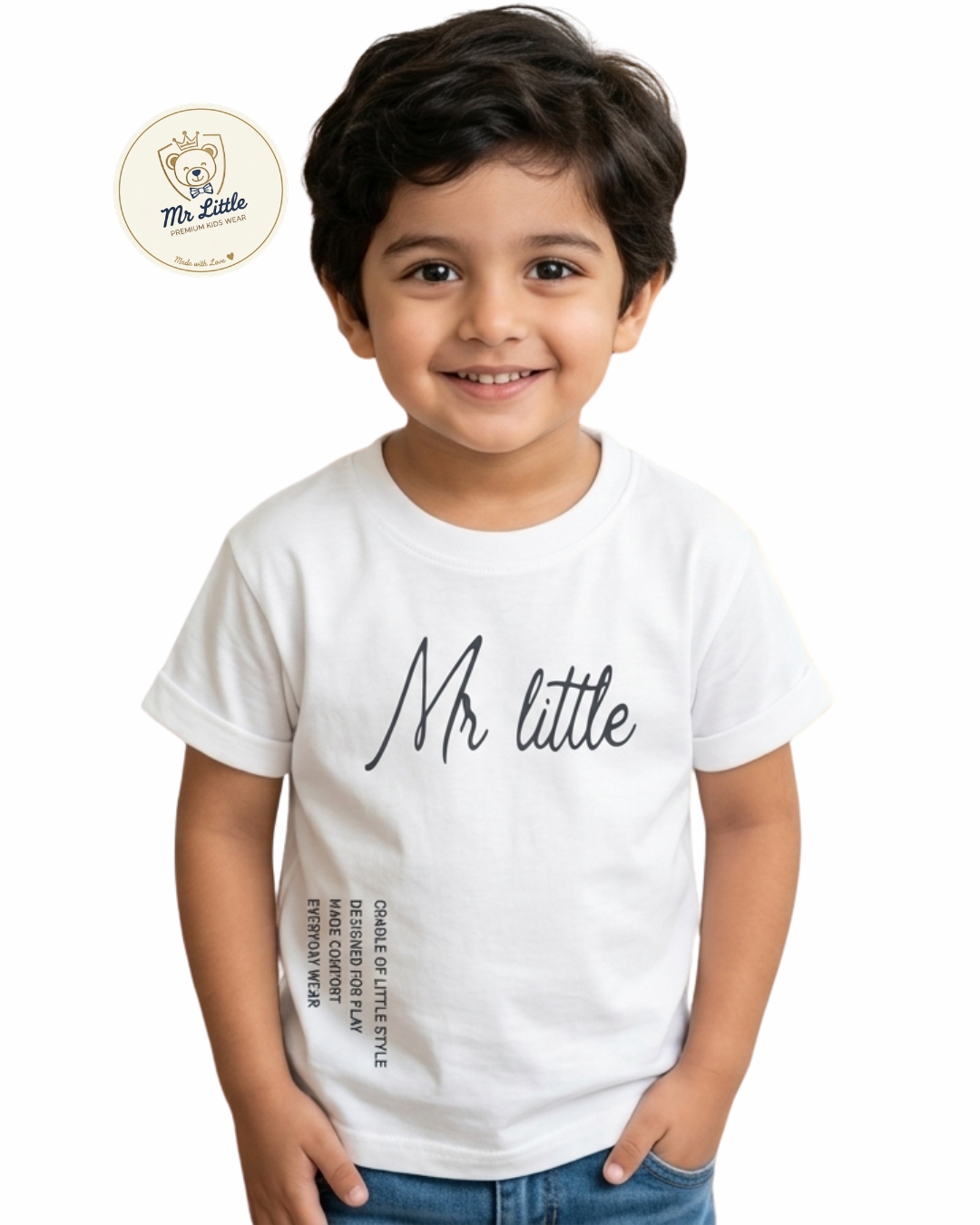 Classic Kids T-Shirt – Cream White - View 3