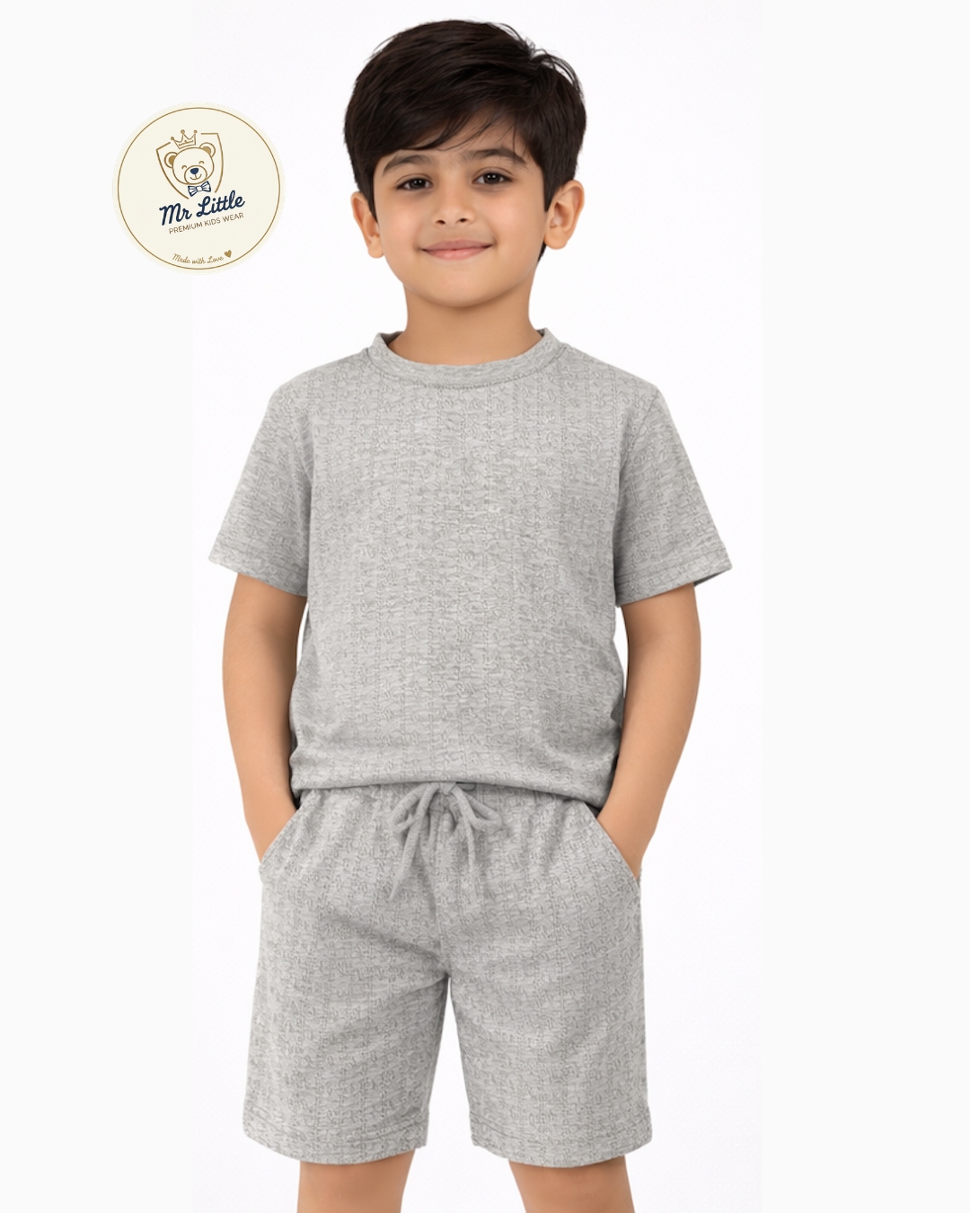 Classic Grey Kids Knicker Shirt Suit
